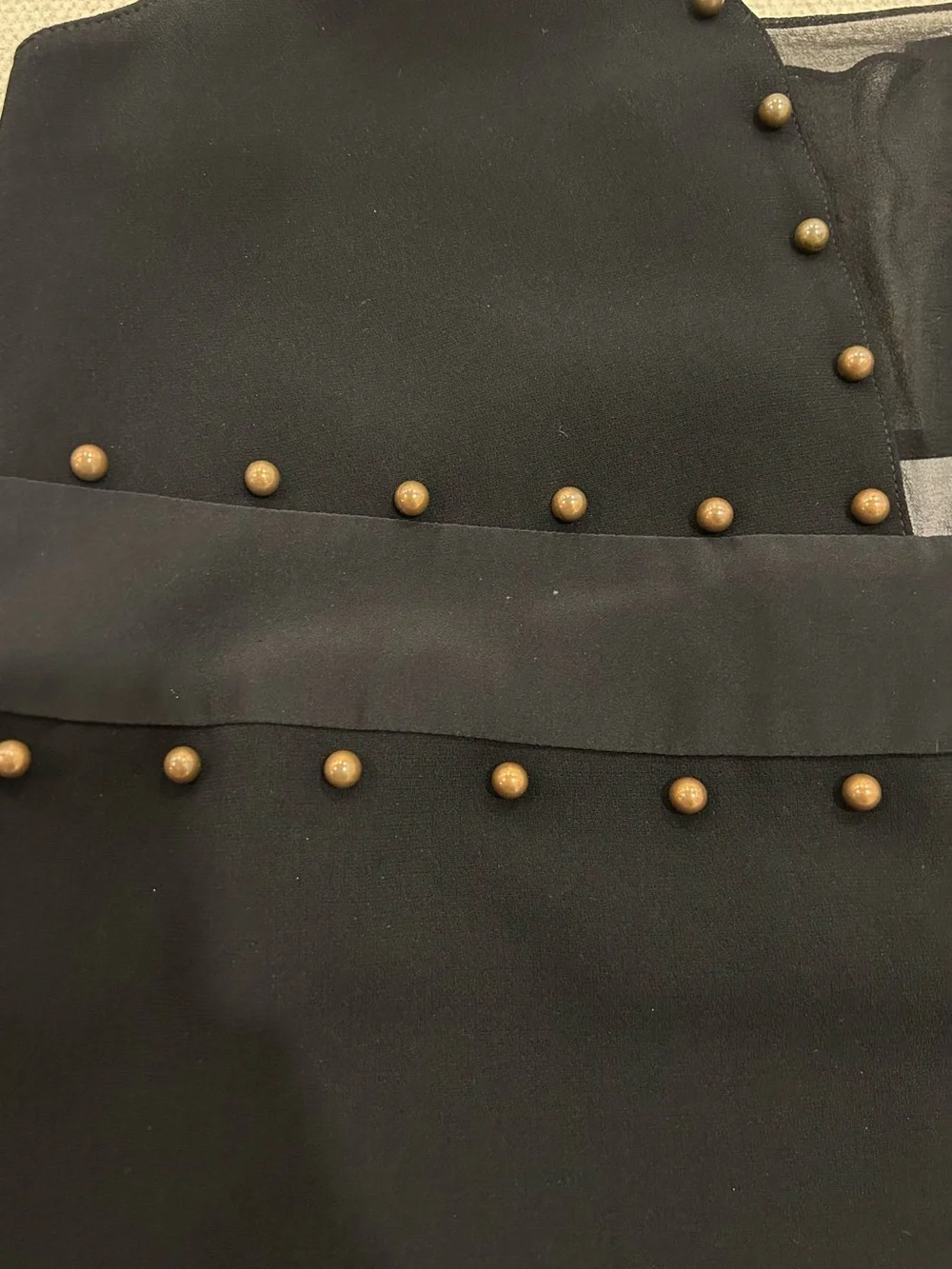 Cinq A Sept Shift Dress Cocktail Studded Little Black Dress Size 2